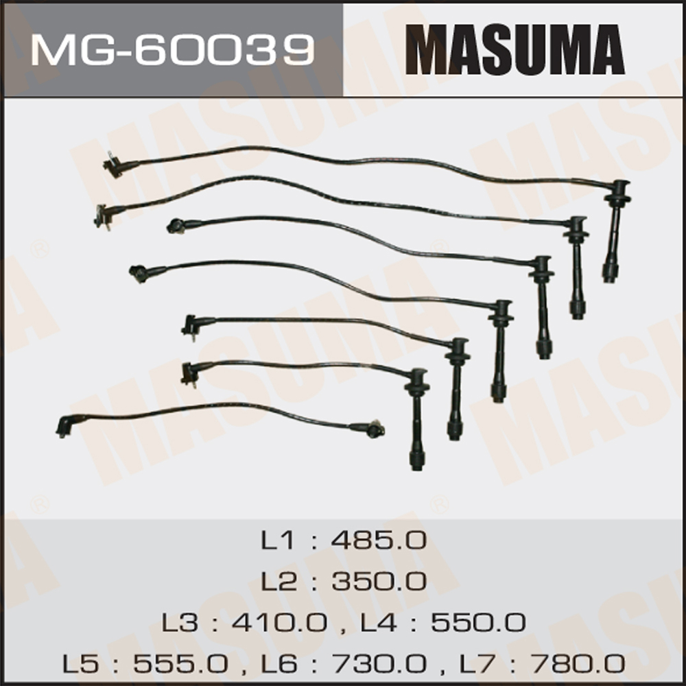 Комплект высоковольтных проводов - Masuma MG60039