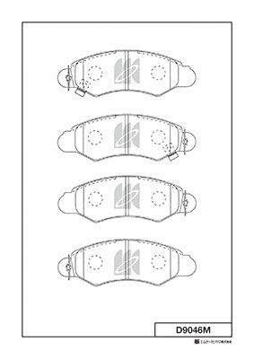 Колодки тормозные дисковые | перед | - Kashiyama D9046M