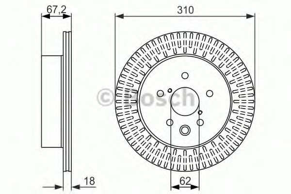 Диск тормозной | зад | - Bosch 0 986 479 615