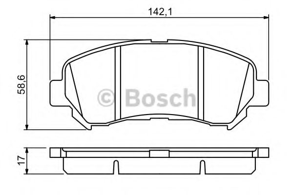 Колодки тормозные дисковые | перед | - Bosch 0 986 494 244