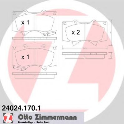 Колодки тормозные дисковые | перед | - Zimmermann 24024.170.1