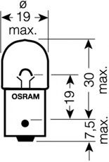 Комплект ламп r10w 12V 10W BA15s ultra life 4 года гарантии 2шт.(1к-т) - Osram 5008ULT-02B