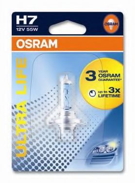 Лампа H7 12V 55W PX26d ultra life 4 года гарантии 1 шт. - Osram 64210ULT-01B