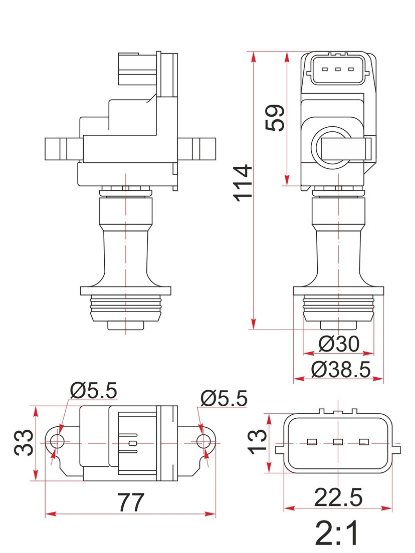 Катушка зажигания - SAT ST-22448-AA100