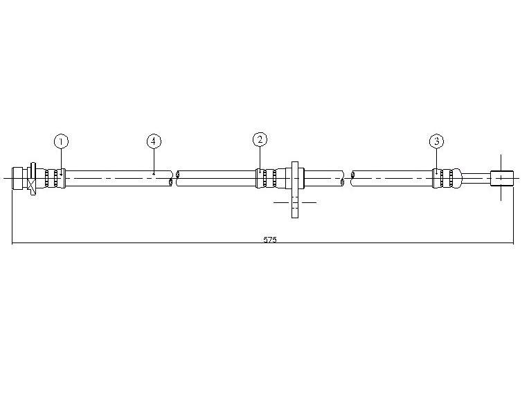 Шланг тормозной - SAT ST-01465-S5A-J02