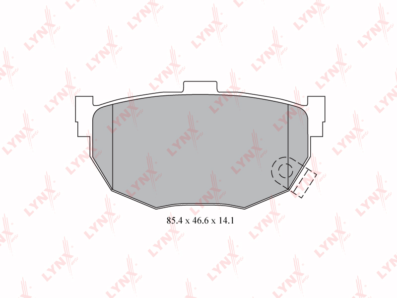 Колодки тормозные дисковые | зад | - LYNXauto BD-3612