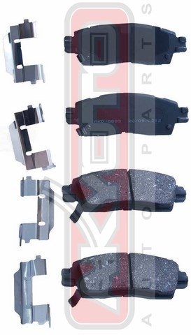 Колодки тормозные дисковые задние - Akyoto AKD-0883