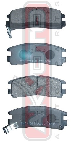 Колодки тормозные дисковые задние - Akyoto AKD-1078