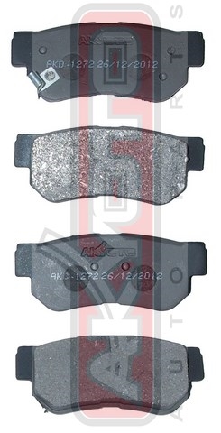 Колодки тормозные дисковые задние - Akyoto AKD-1272