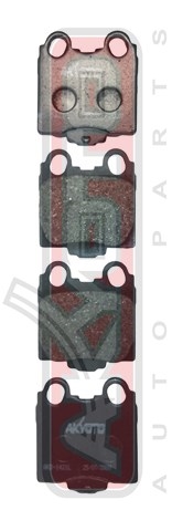 Колодки тормозные дисковые задние - Akyoto AKD-1421