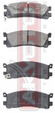 Колодки тормозные дисковые задние - Akyoto AKD-5290
