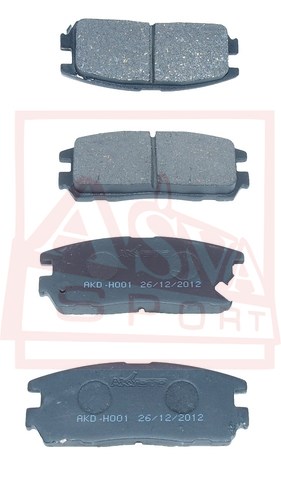 Колодки тормозные дисковые задние Akyoto AKD-H001