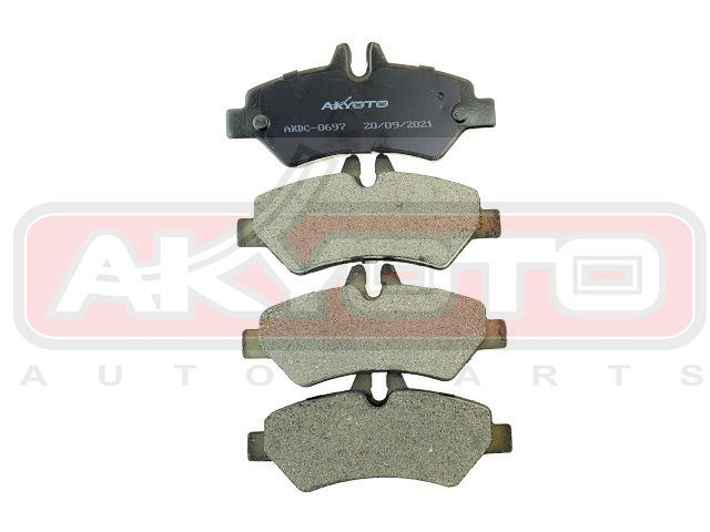 Колодки тормозные дисковые задние керамические с датчиком - Akyoto AKDC-0697