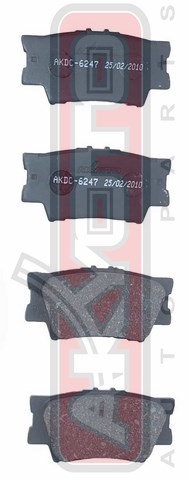 Колодки тормозные дисковые задние керамические - Akyoto AKDC-6247