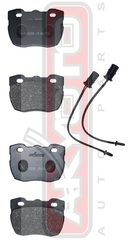 Колодки тормозные дисковые передние с датчиком - Akyoto AKD-0238