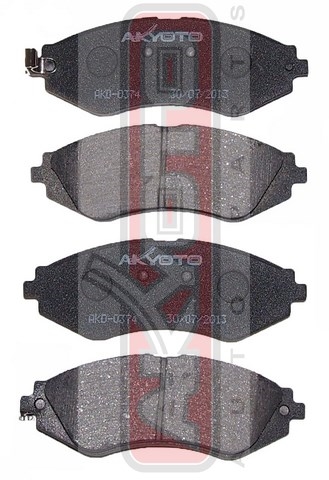 Колодки тормозные дисковые передние - Akyoto AKD-0374