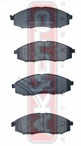 Колодки тормозные дисковые передние - Akyoto AKD-7Z026