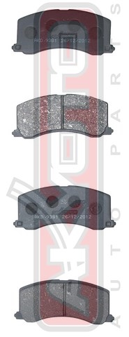 Колодки тормозные дисковые передние - Akyoto AKD-9381