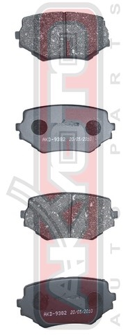 Колодки тормозные дисковые передние - Akyoto AKD-9382