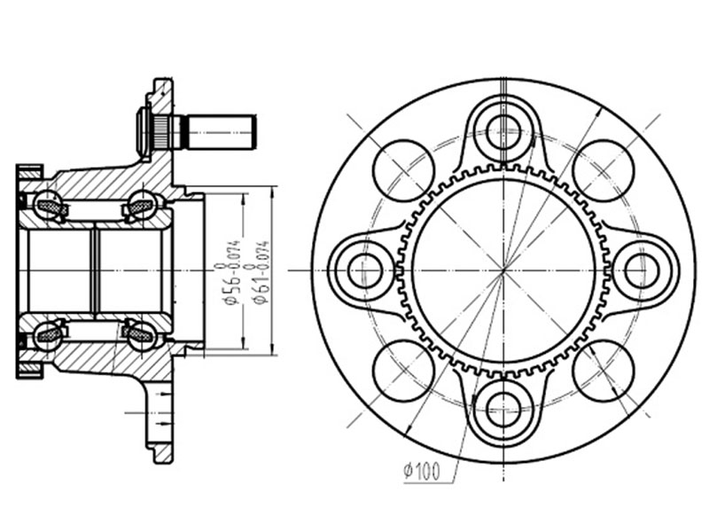 Подшипник ступицы колеса - SAT ST-42200-S5A-008