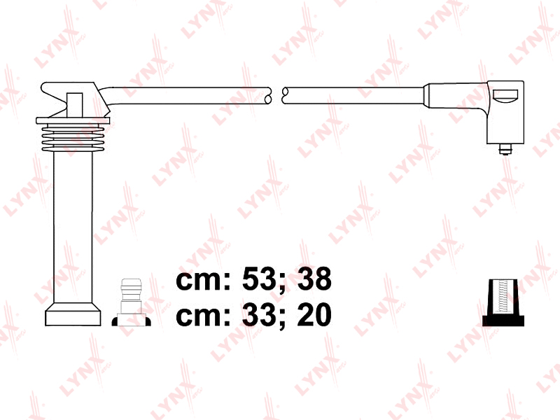 Комплект высоковольтных проводов (класс F) - LYNXauto SPC3037