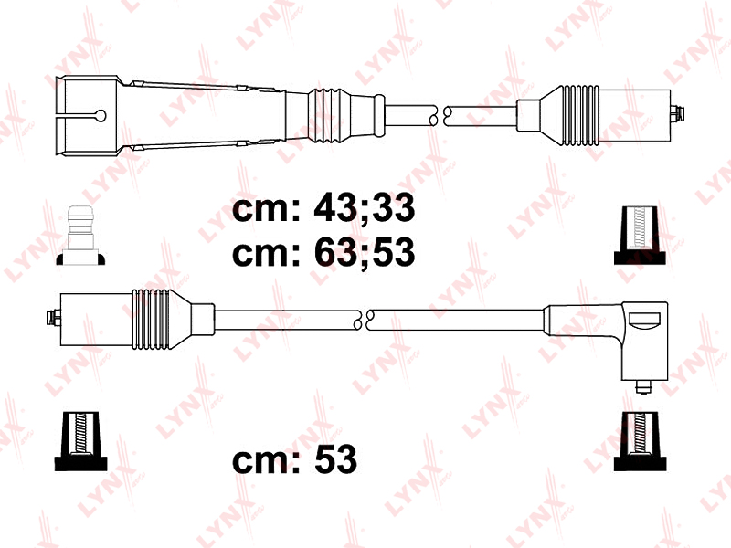 Комплект высоковольтных проводов (класс F) - LYNXauto SPC8022