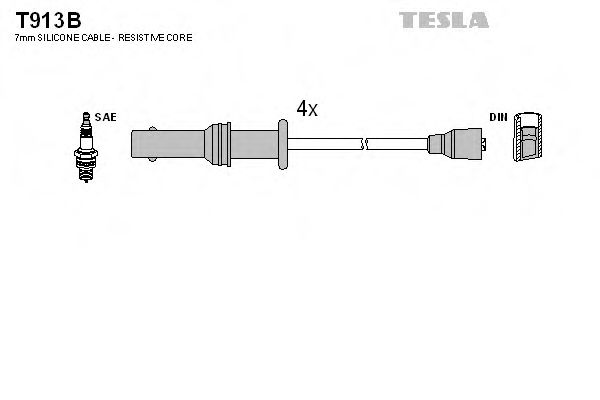 Комплект высоковольтных проводов - Tesla T913B