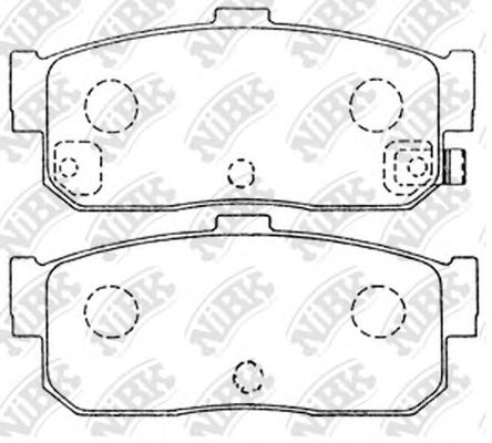 Колодки тормозные дисковые | зад | - NIBK PN2224