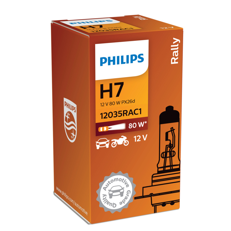 Лампа 12V H7 80W PX26d rally - Philips 12035RAC1