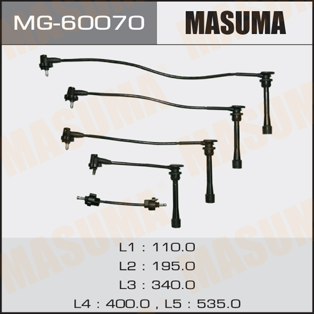 Комплект высоковольтных проводов - Masuma MG-60070