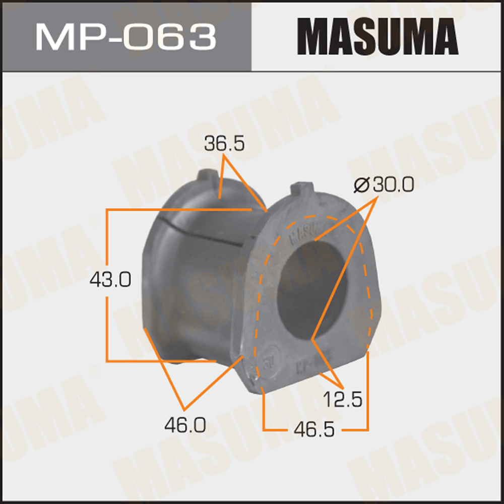 Втулка переднего стабилизатора d30мм | перед | Masuma                MP-063