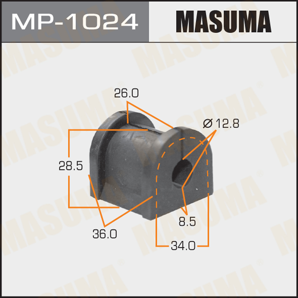 Втулка стабилизатора mp-1024 : mr589637 в | зад | - Masuma MP1024