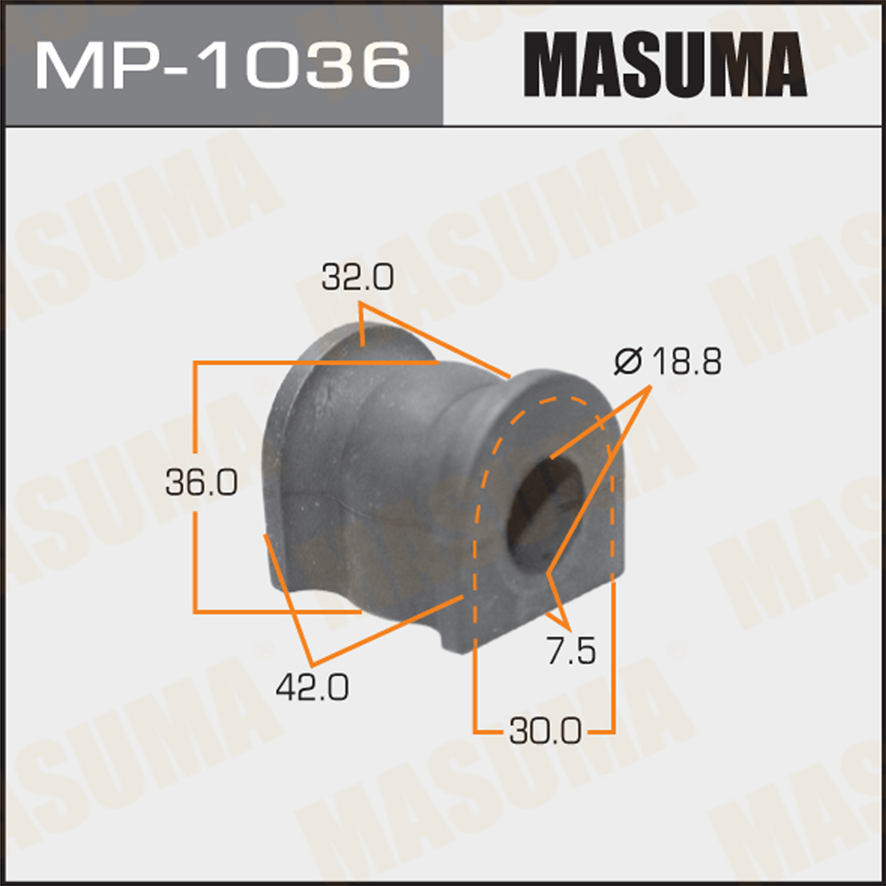Втулка стабилизатора | зад | - Masuma MP-1036