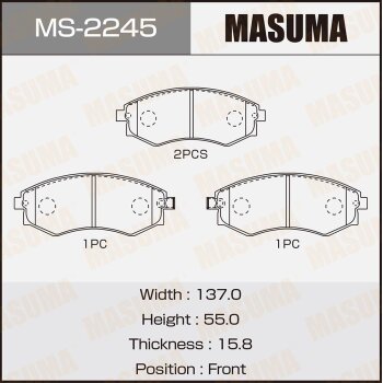 Колодки тормозные | перед | - Masuma MS2245