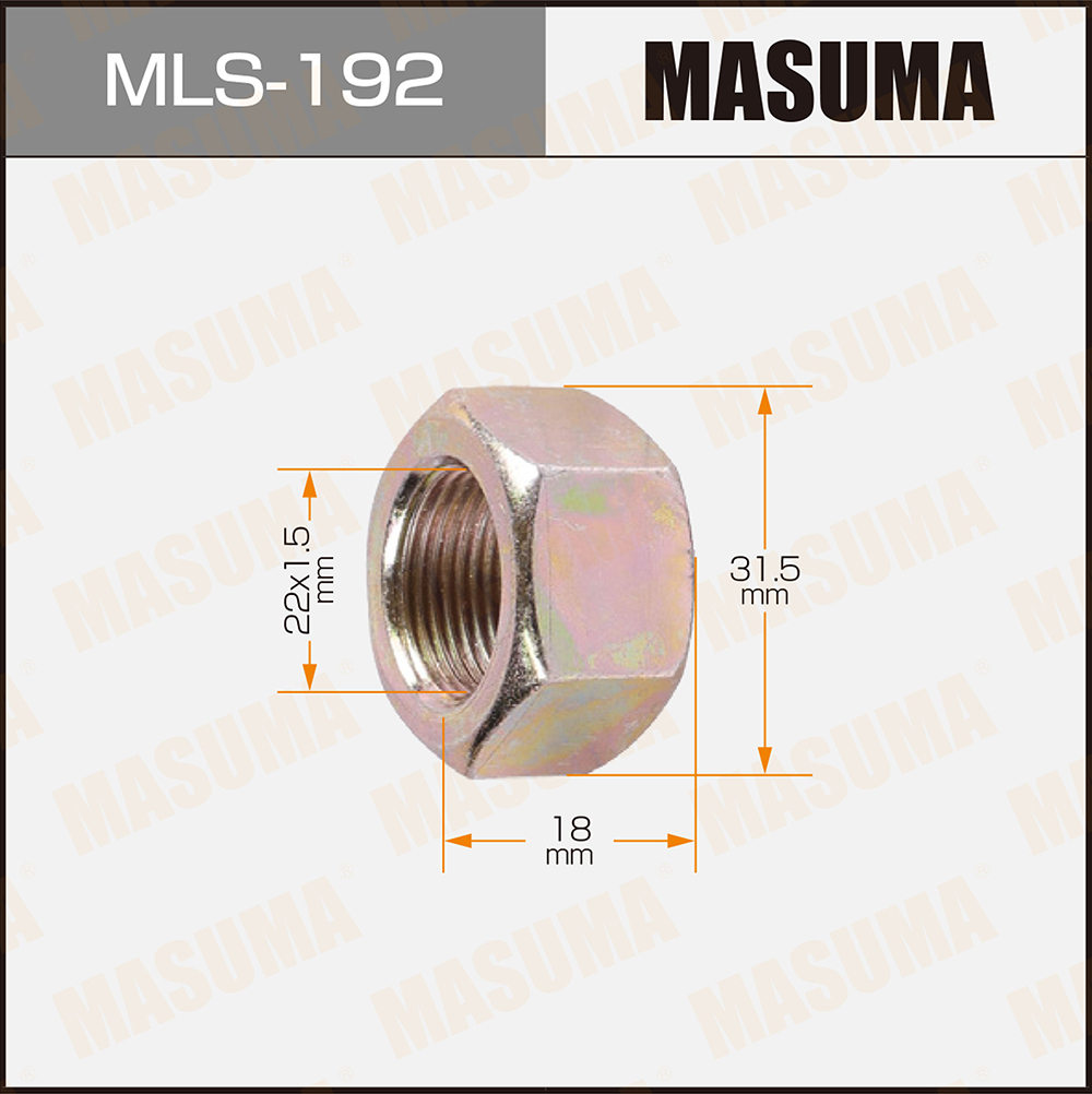 Гайка колесная - Masuma MLS-192