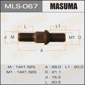 Шпилька колесная M14x1.5 - Masuma MLS-067