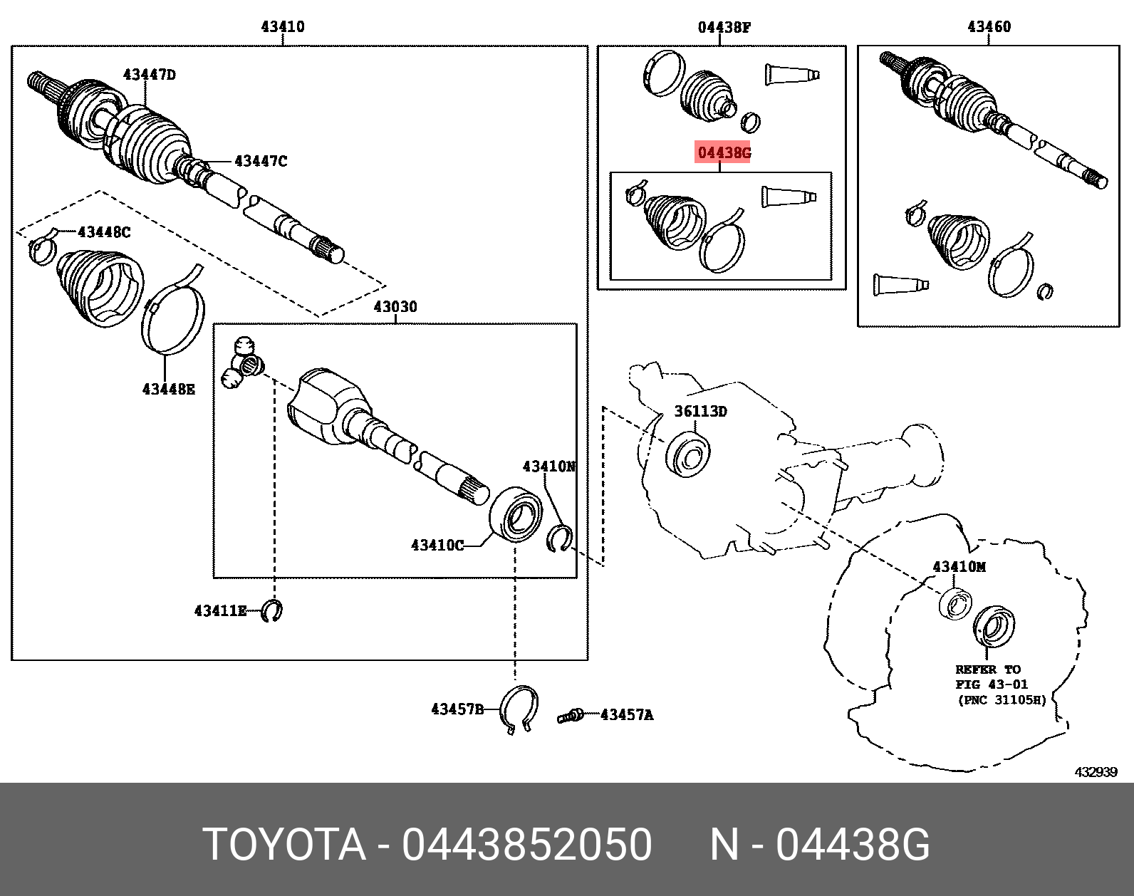 Пыльник ШРУСа - Toyota 04438-52050