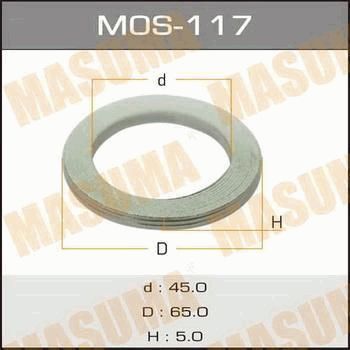 Кольцо монтажное уплотнительное выхлопной системы 45x65 (уп. 20шт) - Masuma MOS-117