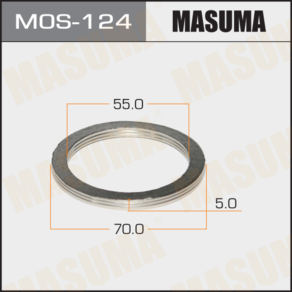 Кольцо монтажное уплотнительное выхлопной системы 55x70 - Masuma MOS-124