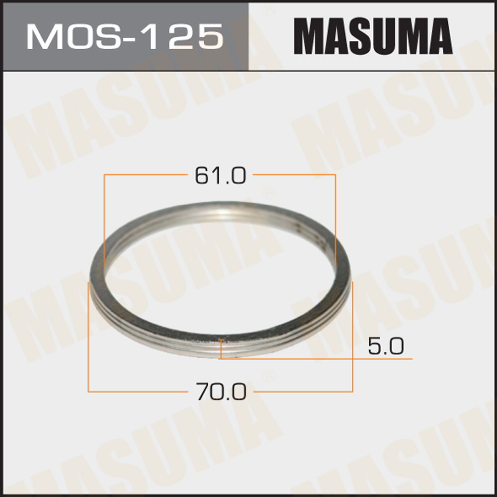 Кольцо монтажное уплотнительное выхлопной системы 61x70 (уп. 20шт) - Masuma MOS-125