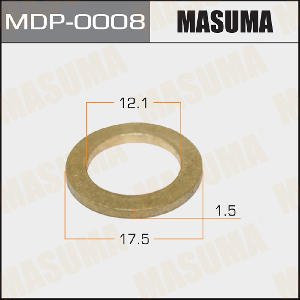 Шайбы для форсунок 12.1х17.5х1.5 медь (уп. 20шт) - Masuma MDP-0008