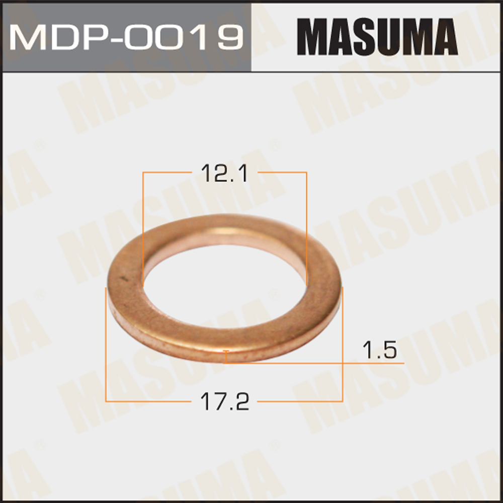 Шайба для форсунок 12.1х17.2х1.5 медь - Masuma MDP-0019