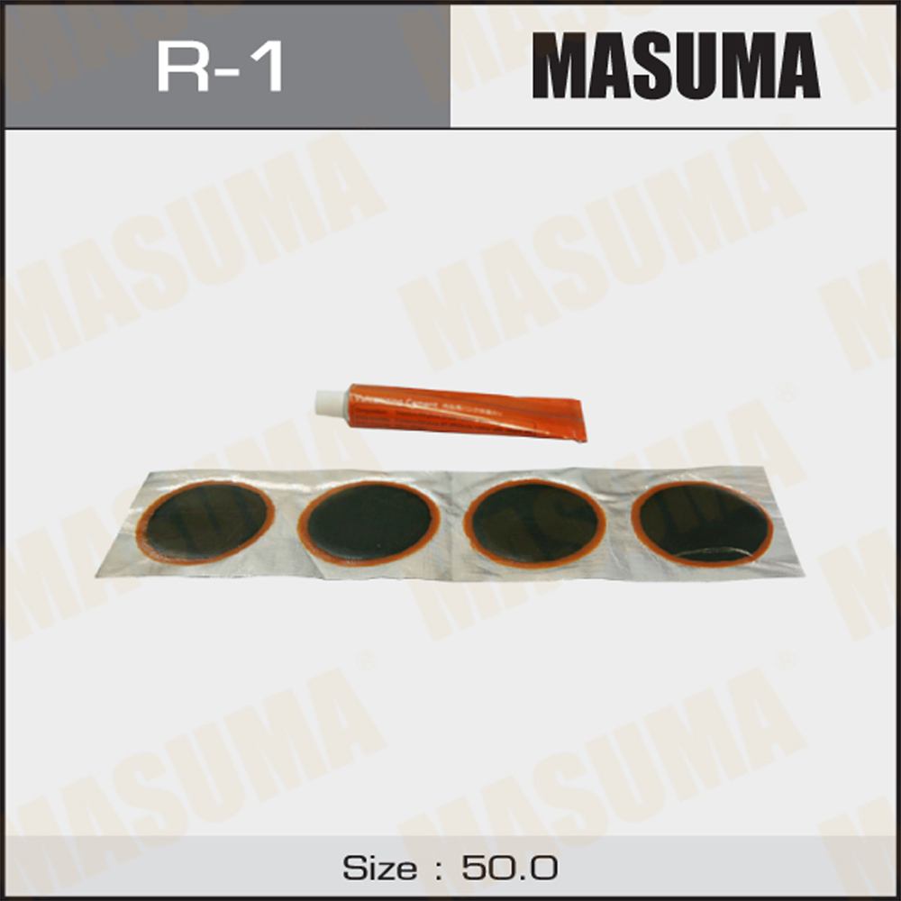 Заплатки камер, D48мм (комплект 16шт + клей 22мл) - Masuma R-1