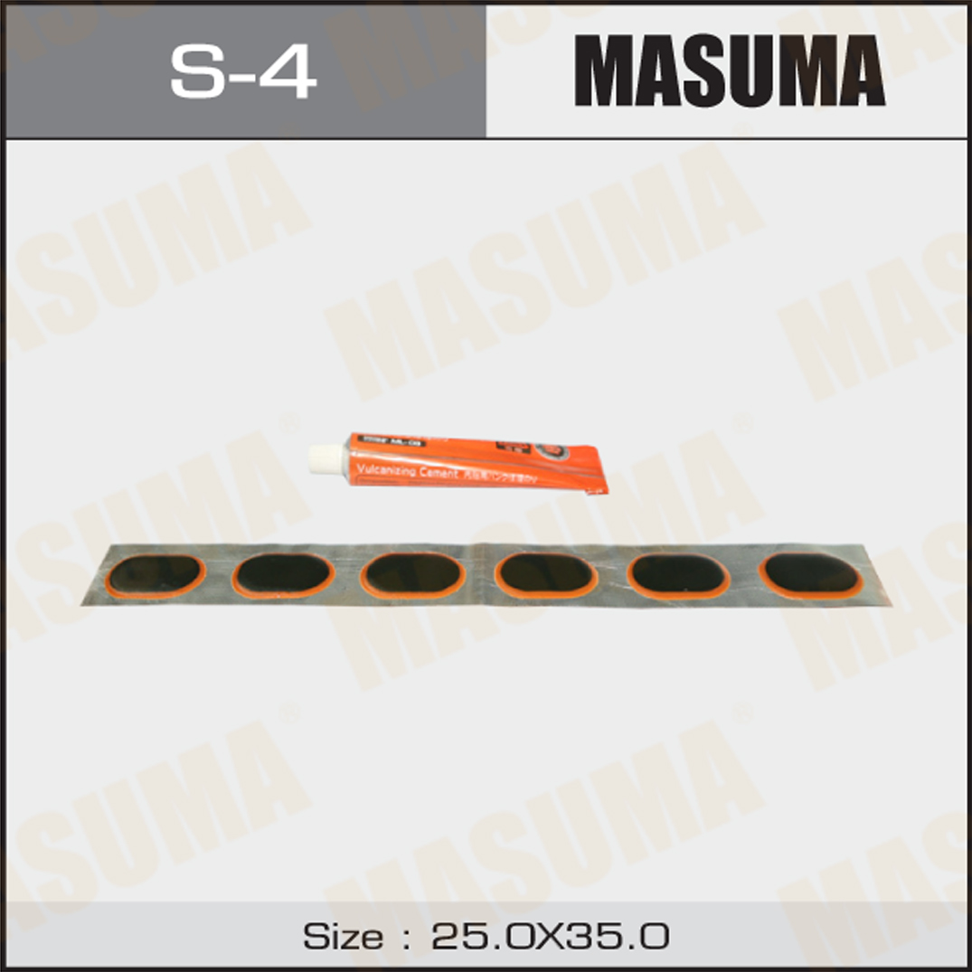 Заплатки камер, 24х35мм (комплект 48шт + клей 22мл) - Masuma S-4