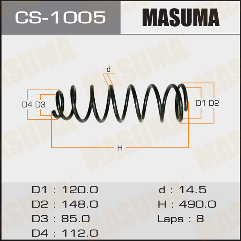Пружина ходовой части передняя - Masuma CS-1005