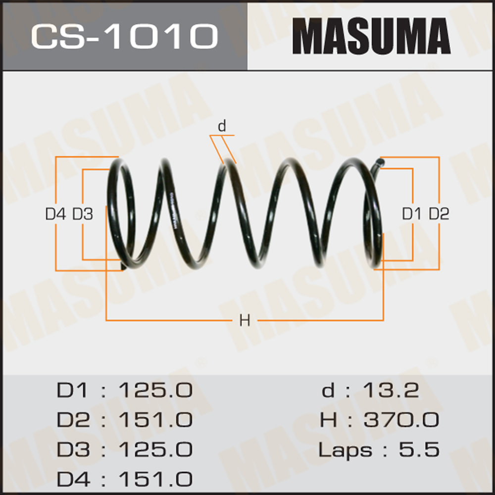 Пружина ходовой части передняя - Masuma CS-1010