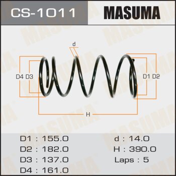 Пружина ходовой части передняя - Masuma CS-1011