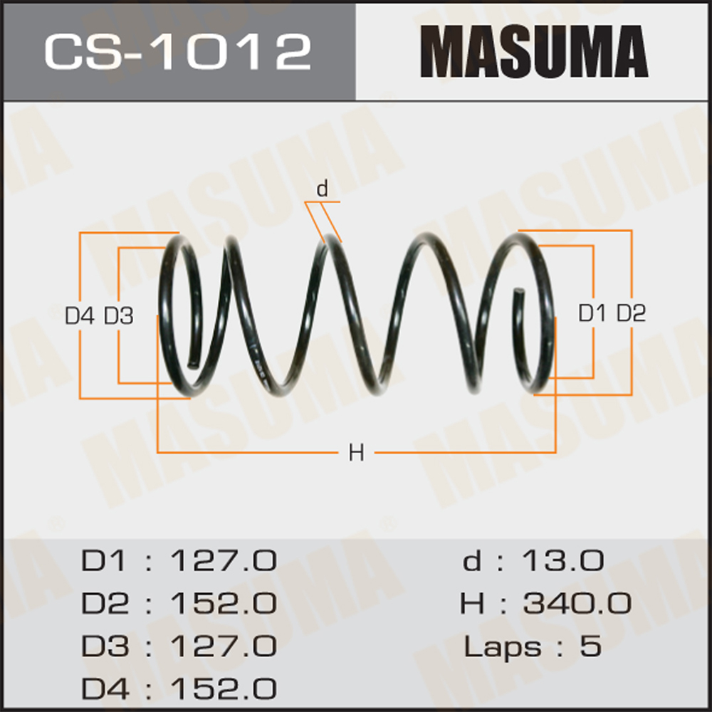 Пружина ходовой части передняя - Masuma CS-1012