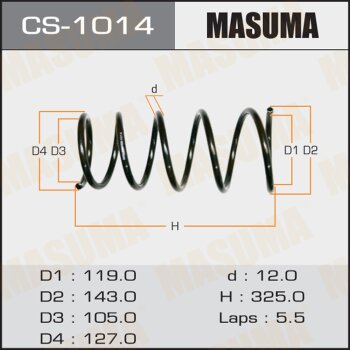 Пружина ходовой части передняя - Masuma CS-1014