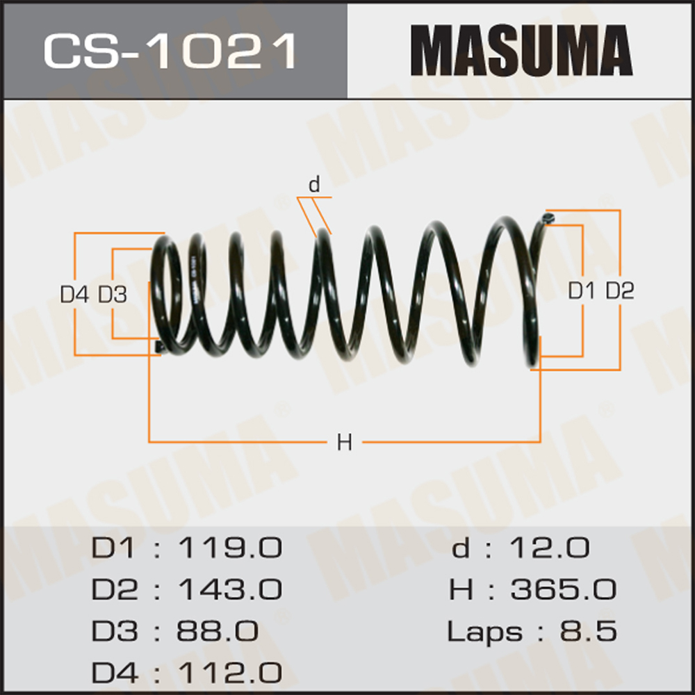 Пружина ходовой части задняя - Masuma CS-1021